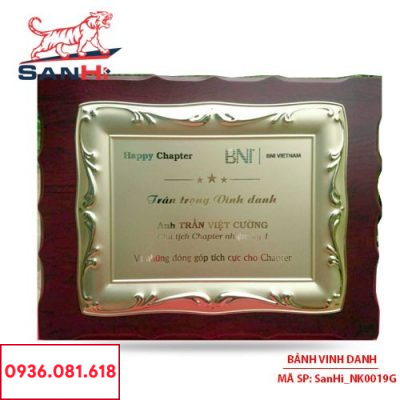 Bảng Vinh Danh Đồng mạ vàng SanHi-NK019G
