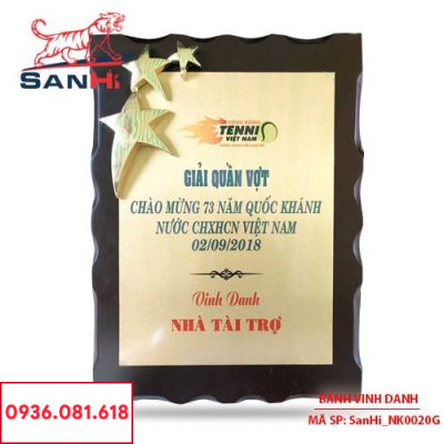 Bảng Vinh Danh Đồng mạ vàng SanHi-NK020G