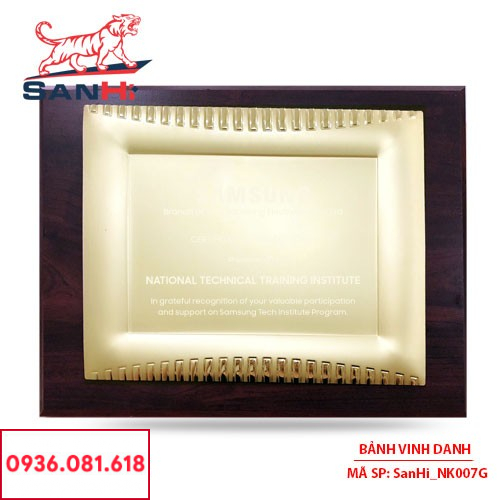 Bảng Vinh Danh Đồng mạ vàng SanHi-NK007G