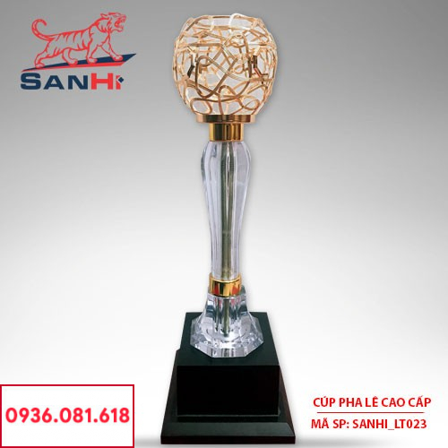 Cúp pha lê chén thân pha lê cao cấp SanHi-LT023